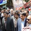 مدیر و کارکنان حج و زیارت استان یزد همراه با کارگزاران زیارتی در راهپیمائی روز قدس شرکت کردند