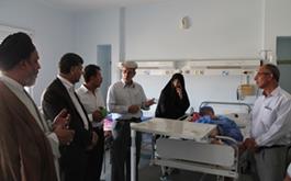 عیادت مدیر حج و زیارت استان از زائر مصدوم عمره در بیمارستان صدوقی یزد
